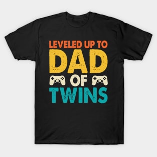 Leveled up to dad of twins T-Shirt